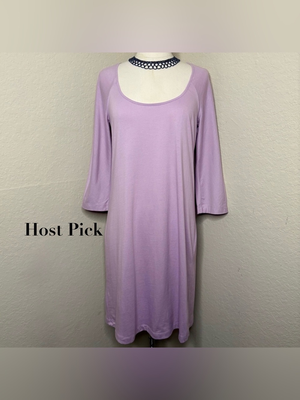 Tommy Bahama Purple Dress Size S 4 6 Cotton Blue Bead Necklace Y2K Preppy Outfit